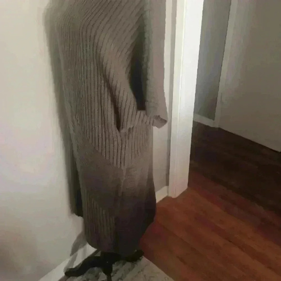 Astr the label Womans Army  Brown Dolman Ribbed Sweater Dress L - Picture 5 of 10